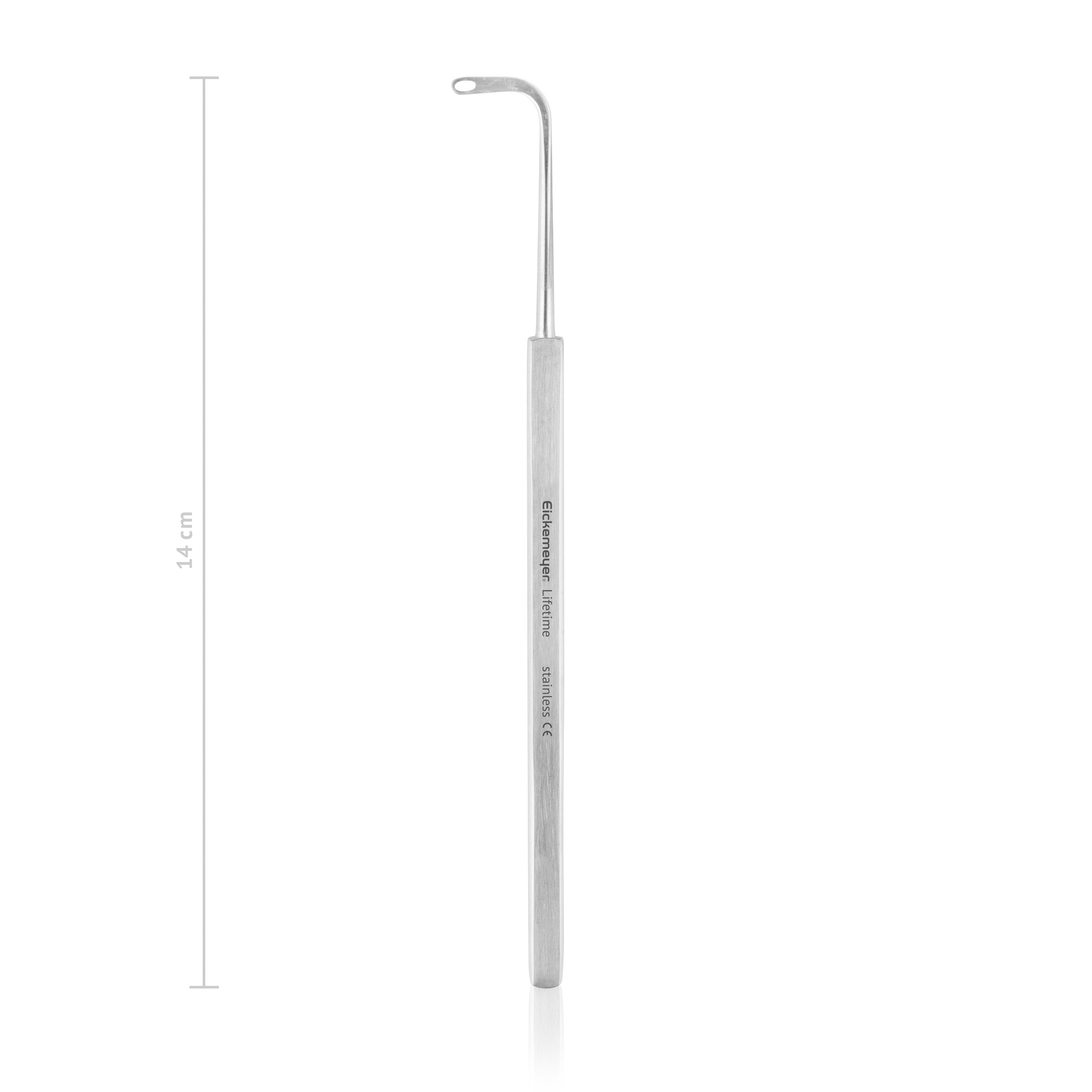 Retinal Detachment hook, 1,5 mm, 14 cm, GASS, inkl. mål
